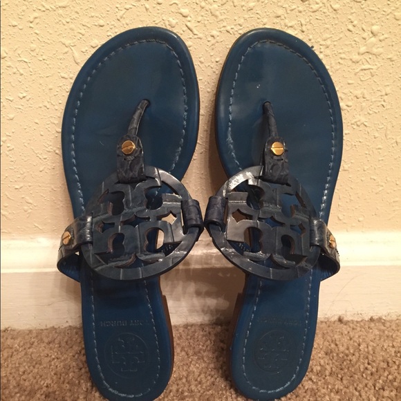 Tory Burch Shoes - Tory Burch Miller Patent Logo Sandals